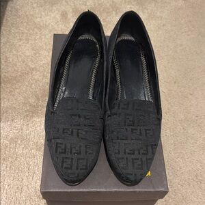 Fendi Black Flats Sleek Minimalist Design